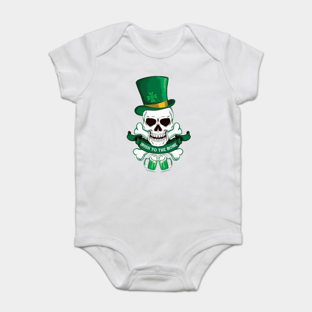 Irish to the Bone Saint Patricks Day Baby Bodysuit by creative